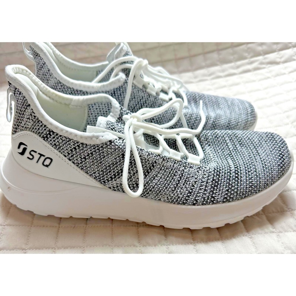 STQ Women's Athletic Comfort Training Shoes Fabric Running Sneaker Size 8.5 Gray